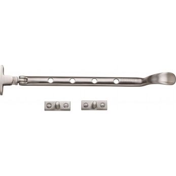 Heritage Brass V990 10-SN Satin Nickel Casement Stay Spoon Pattern 10"